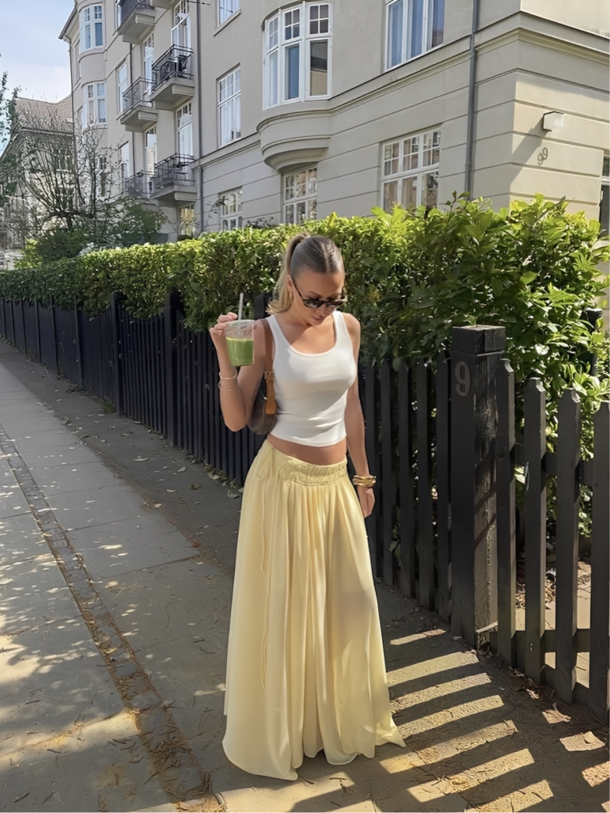 Butter Yellow Long Skirt