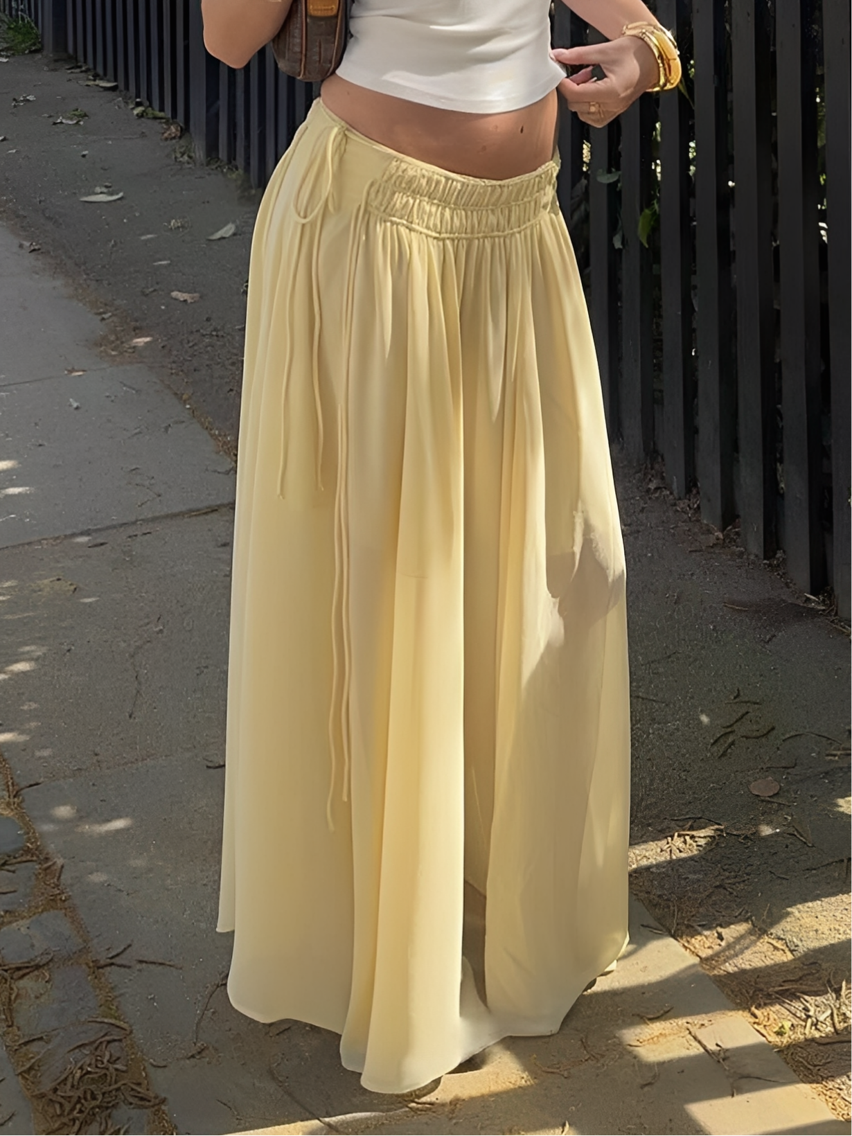 Butter Yellow Long Skirt
