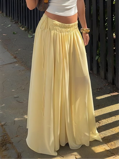 Butter Yellow Long Skirt