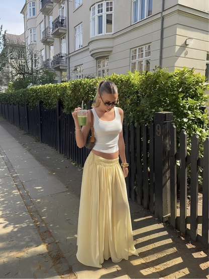Butter Yellow Long Skirt