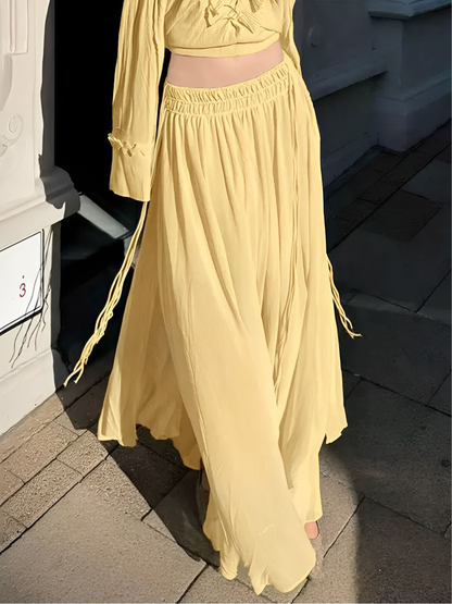 Butter Yellow Long Skirt