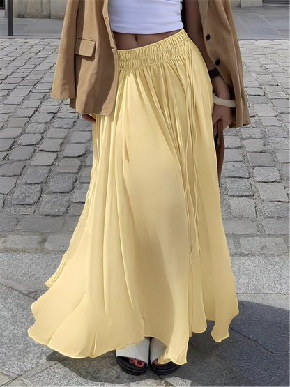Butter Yellow Long Skirt