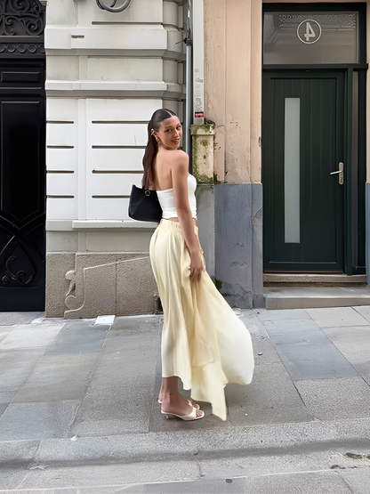 Butter Yellow Long Skirt